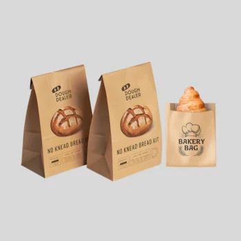 Elegant bakery paper bag mockup, perfect for displaying your delicious baked goods with a professional touch.