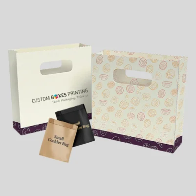 Mockup of bakery paper bag packaging, showcasing a stylish design ideal for fresh bread and pastries.