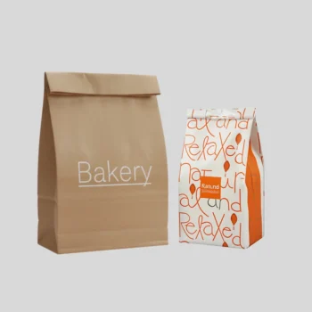 custom printed and plain brown paper bags for fresh backed items.